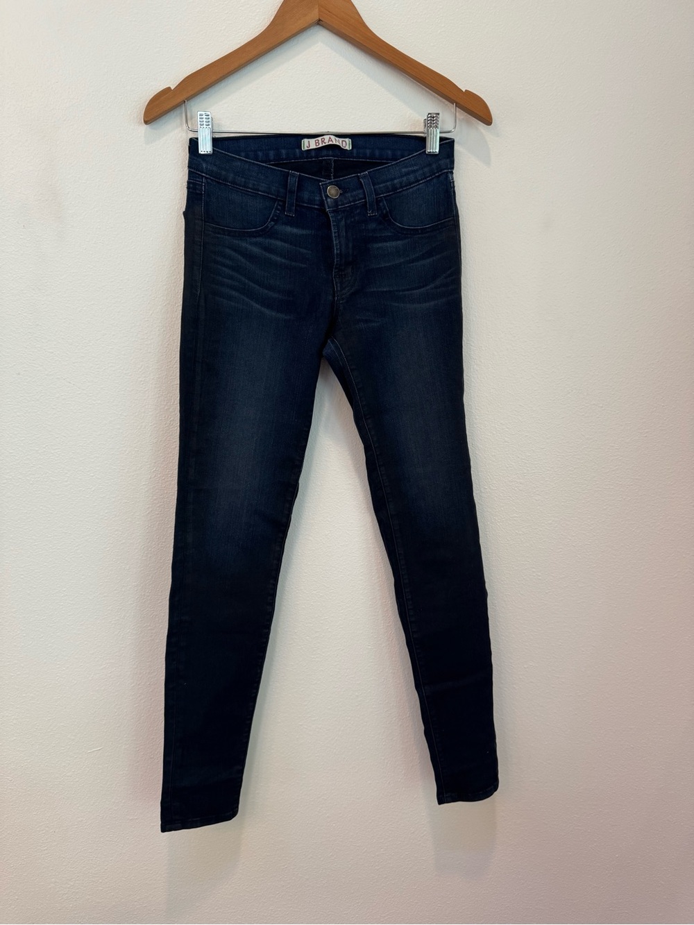 J Brand Women's Skinny Jeans in Coated Dark Blue